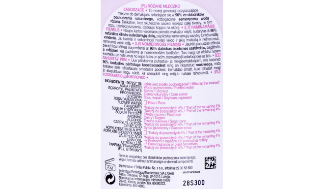 Cleansing milk for make-up removal Garnier Skin Naturals Botanical Rose Water (For women; 200 ml)