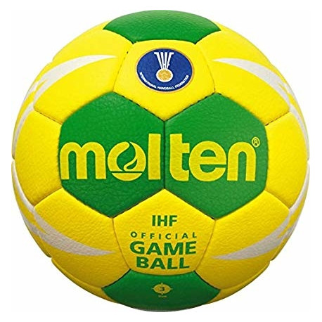Handball H2X5001-YG, size 2, synth. leather, IHF Special Edition, yellow/green/white, TM Molten