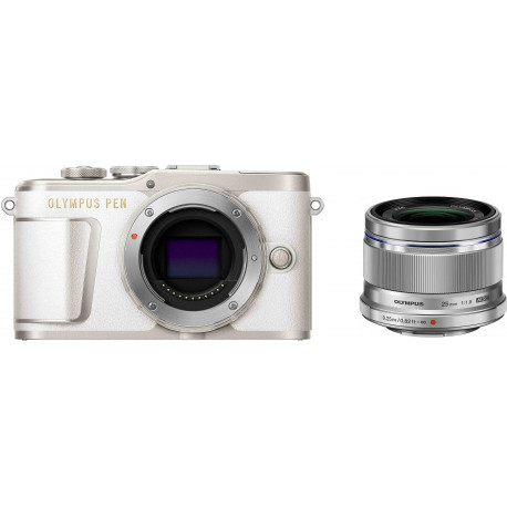 Olympus PEN E-PL9 + 25mm f/1.8, balts/sudrabots