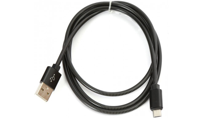 Omega кабель microUSB Metal 1 м, черный (44208)