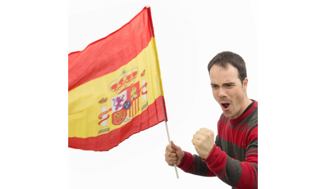 Spanish Flag with Pole (90 x 60 cm)