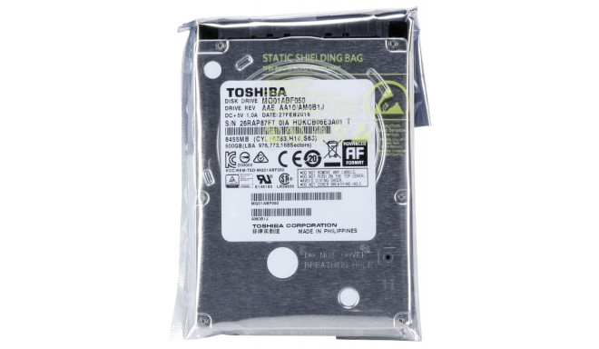 Toshiba kõvaketas HDD MQ01ABF050 500GB 2,5 SATA III