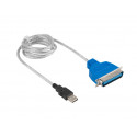 USB-A(M)->LPT 36PIN(M) ADAPTER CABLE 140CM WHITE LANBERG