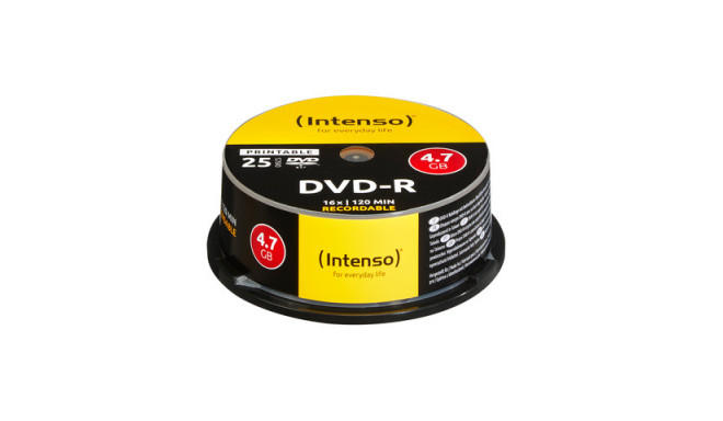 DVD-R INTENSO 4,7GB X16 PRINTABLE (CAKE 25)