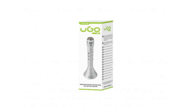 UGO wireless microphone Karaoke, silver
