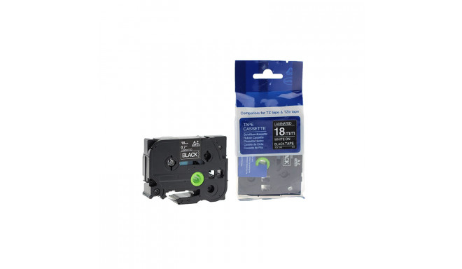 Markeerimislint Brother TZ-345, 18mm must/valgel, analoog