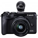 Canon EOS M6 Mark II + 15-45mm IS STM + pildiotsija, must
