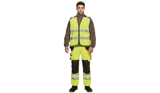 Cerva Knoxfield lukuga Hi-Vis vest kollane 2XL