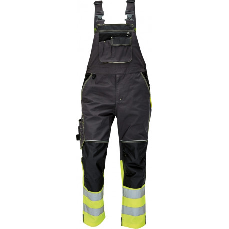 Cerva Knoxfield traksipüksid must Hi-Vis kollane 64