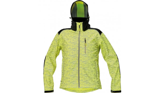 Cerva Knoxfield Printed softshell Hi-Vis kollane 2XL