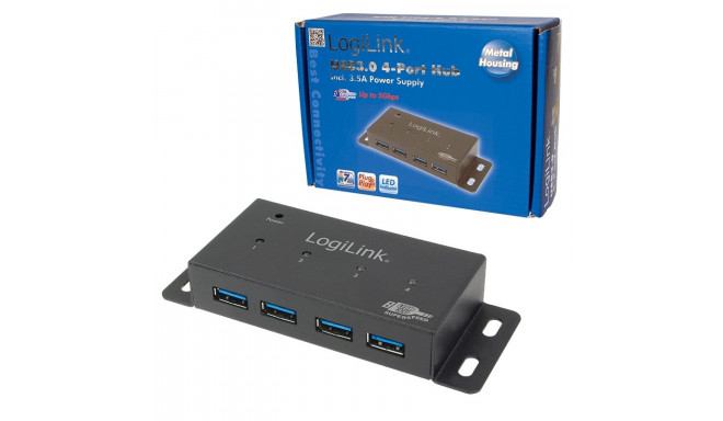 USB 3.0 HUB, 4-Port, Metal housing