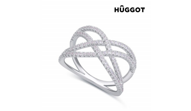 Hûggot Diadem 925 Sterling Silver Ring with Zircons (17,5 mm)
