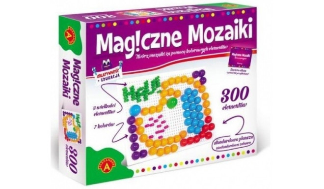 Alexander mängukomplekt Magic Mosaics Creativity and Education 300tk