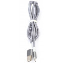Omega cable microUSB 2A braided 1m, grey (44259)