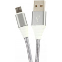 Omega cable microUSB 2A braided 1m, grey (44259)