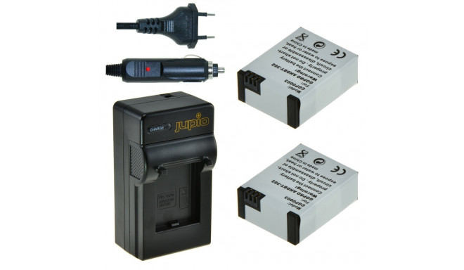 Jupio battery GoPro AHDBT-302 HERO3+ 1200mAh 2pcs + GoPro charger