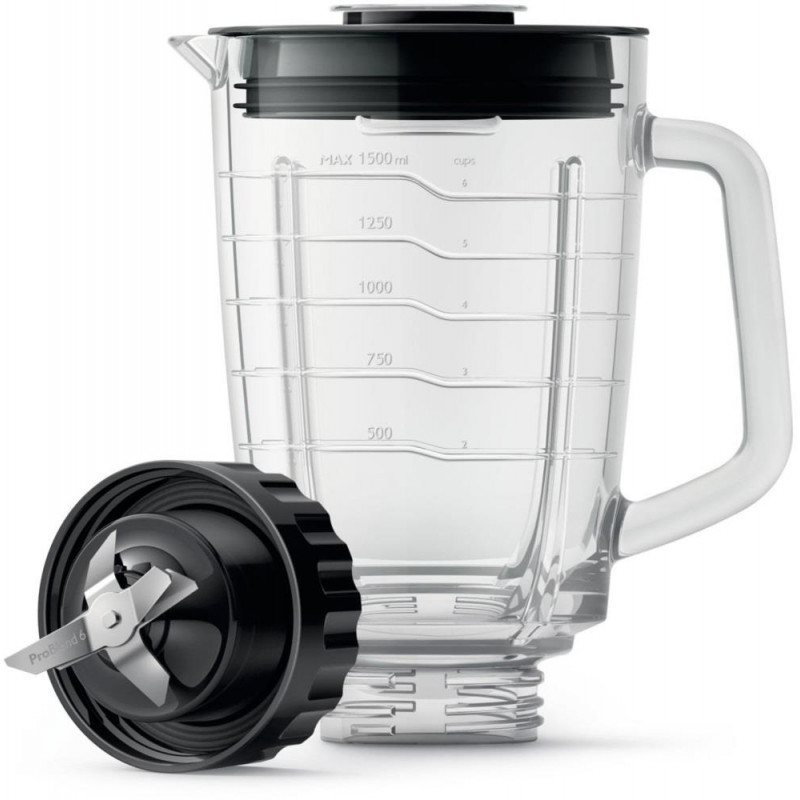 Philips Viva Collection HR3556 00 blender 0.6 L Tabletop blender Black Silver 700 W Mixers blenders Photopoint.lv