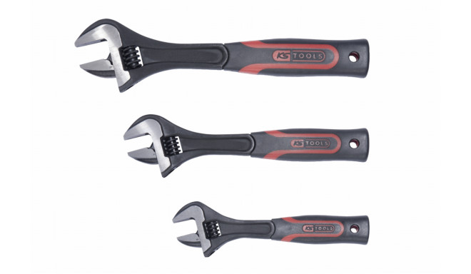 KS Tools Adjustable Wrench-Set 2-Comp. Handle 3-pi. 577.0199