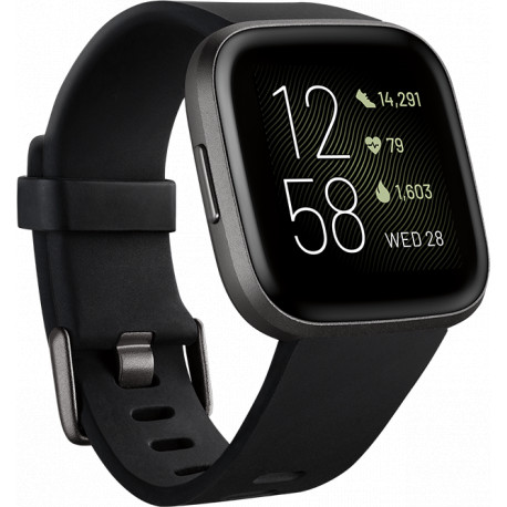 Fitbit Versa 2, melns/karbona