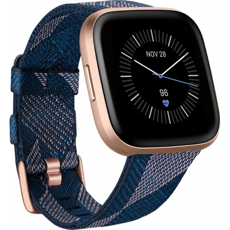 Fitbit Versa 2 Special Edition, navy pink woven/copper rose