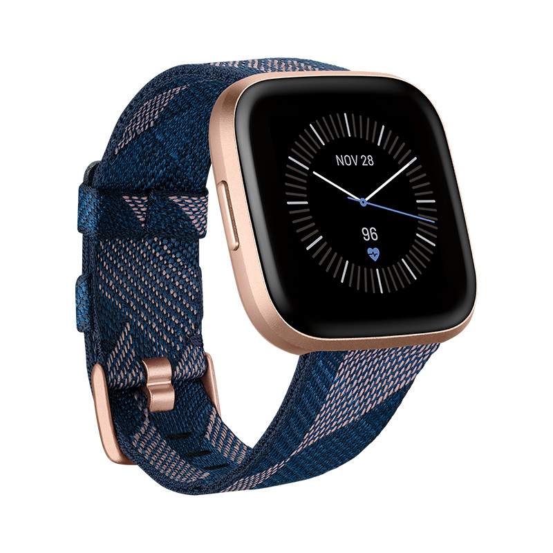Fitbit Versa 2 Special Edition, navy pink woven/copper rose