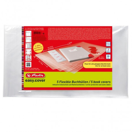 Herlitz Raamatukile easy.cover 5tk kilepakendis
