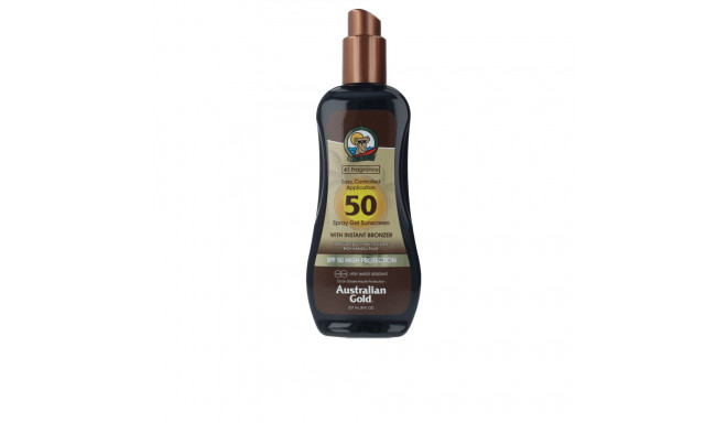 AUSTRALIAN GOLD SUNSCREEN SPF50 spray gel with instant bronzer 237 ml