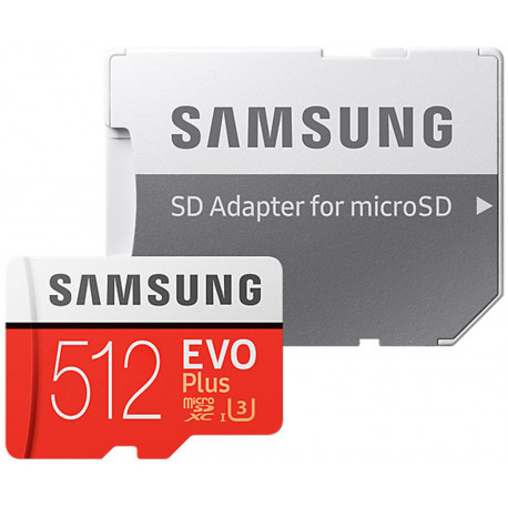 Samsung memory card microSDXC 512GB Evo+ Class 10 + adapter