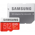 Samsung atmiņas karte microSDXC 512GB  Evo+ Class 10 + adapteris