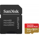 SanDisk mälukaart microSDXC 64GB Extreme Plus V30 A2 + adapter