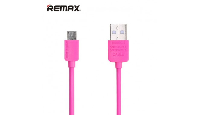 Remax kaabel USB-A - microUSB Safe Speed Universal, roosa