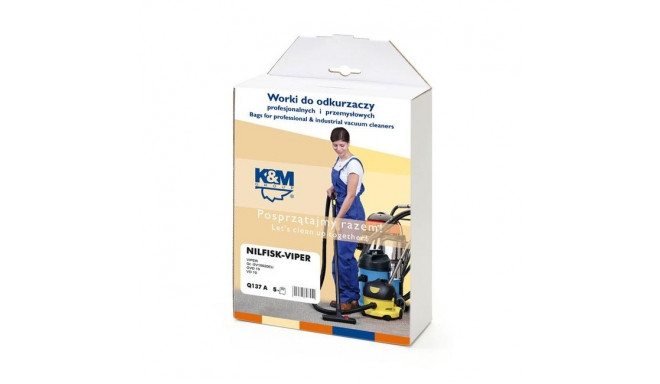 K&M vacuum cleaner bag Nilfisk 5pcs + 1 filter