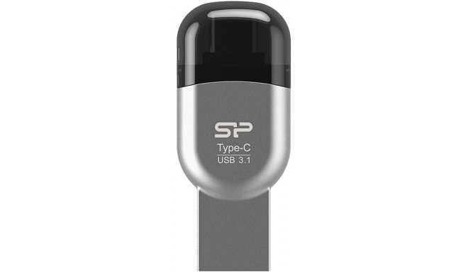 Silicon Power кардридер 2in1 microSD USB-C/USB-A, серый