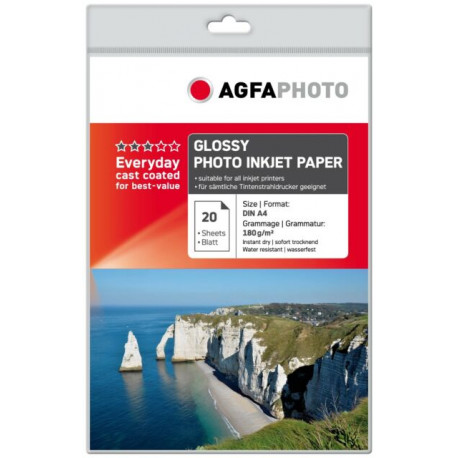 Agfaphoto fotopaber A4 Everyday Glossy 180g 20 lehte
