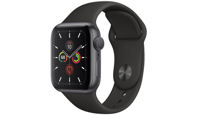 Apple Watch 5 GPS 44mm Sport Band, astropelēks/melns
