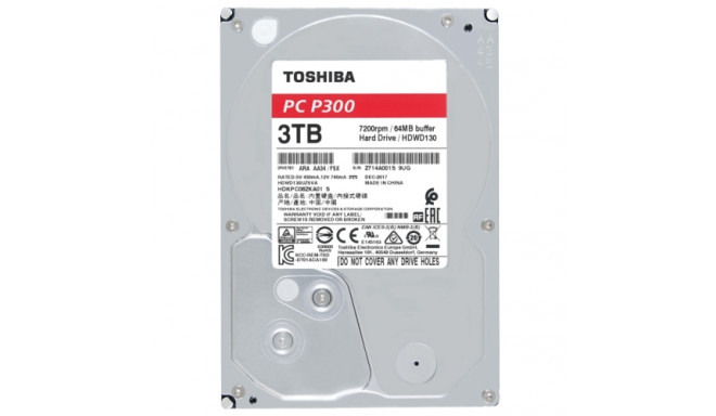 Toshiba kõvaketas P300 Retail kit 3.5" 3TB SATA 7200rpm 64MB