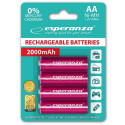 Esperanza EZA104R PRECHARGED HR6 2000MAH ALWAYS READY BLISTERA IEPAKOJUMĀ 4GB.