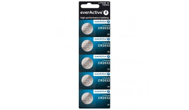 EVERACTIVE CR2032-5BB BLISTERA IEPAKOJUMĀ 5GB.