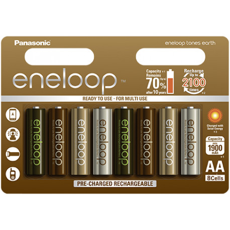 Panasonic eneloop аккумулятор AA 1900 8UE Earth