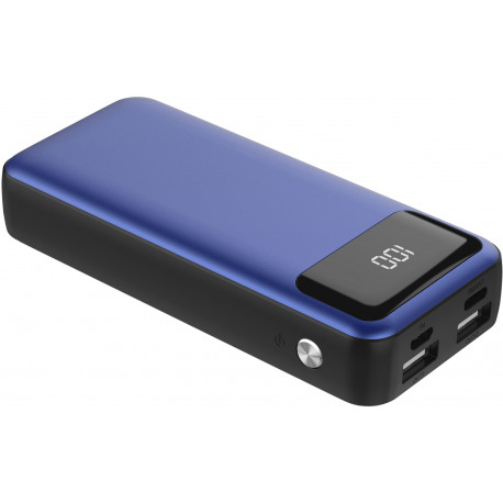 Platinet akupank 10000mAh LCD USB-C, sinine
