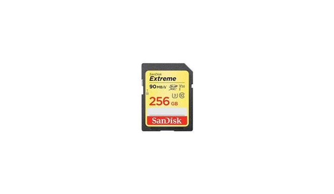 SanDisk mälukaart SDXC 256GB Extreme 90MB/s V30 UHS-I U3