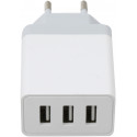 Platinet USB charger 3xUSB 3A, white (44754)