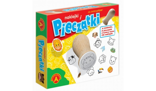 Stamps and stickers with animals