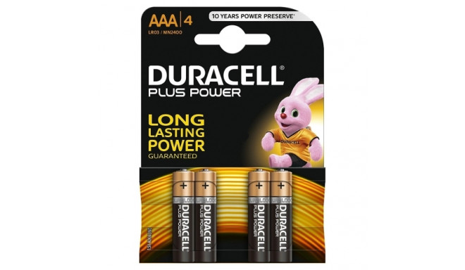 Duracell MN 2400 Plus Power AAA (LR03) Blister Pack 4pcs