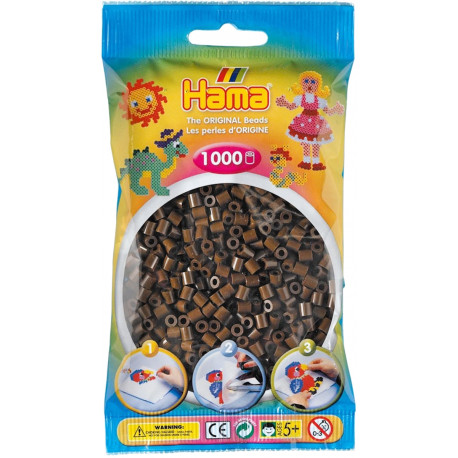 Hama бусины MIDI, коричневый 1000 шт.