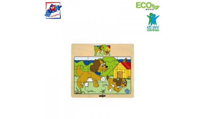 Woody 93010 Eco Wooden Educational Puzzle - D