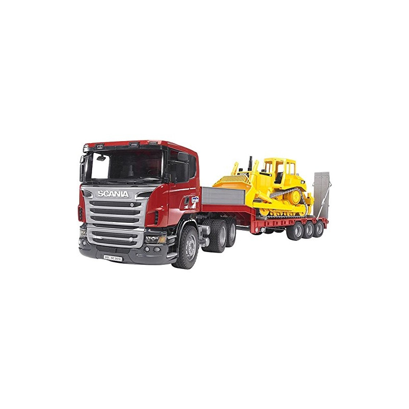 Bruder play set Professional Scania R series Low Loader Truck CAT Bulldozer 03555 Other toys Photopoint.lv