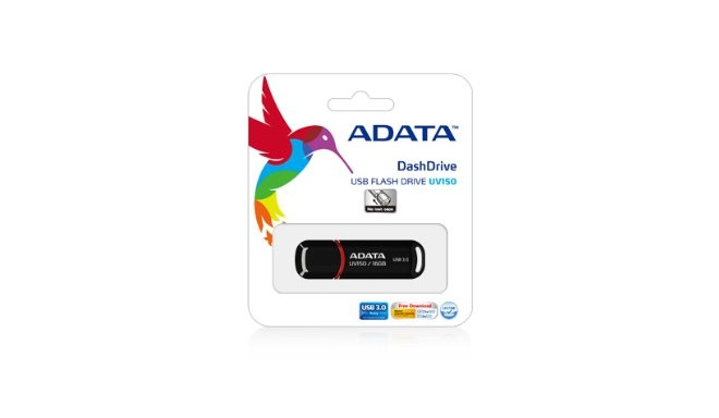 Adata flash drive 16GB UV150 USB 3.0, black