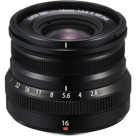 Fujifilm XF 16mm f/2.8 R WR objektiiv, must (avatud pakend)
