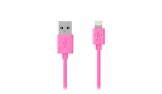 BELKIN MIXIT Lightning to USB ChargeSync Cable, 2.4A, 4FT, PINK
